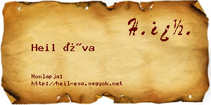 Heil Éva névjegykártya